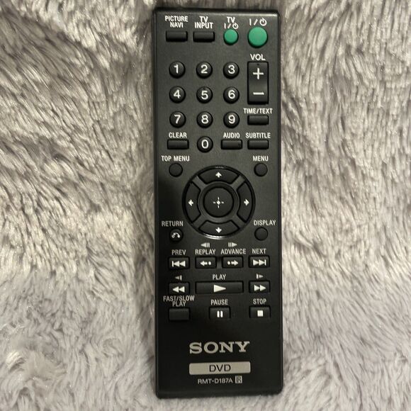 Sony Remote Control RMT-D187A for DVD Player Black OEM - Tested Working - Picture 1 of 11